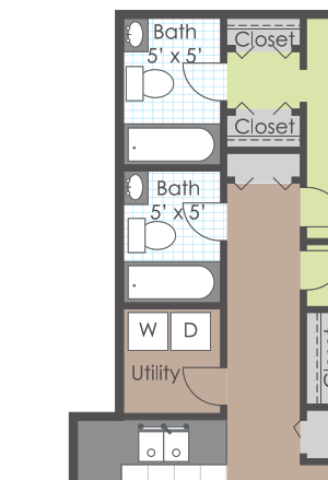 Two Bed Two Bath